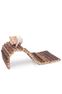 Niteangel Wooden Ladder Bridge, Hamster Mouse Rat Rodents Toy, Small Animal Chew Toy (15.7 x 5.9)