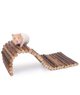 Niteangel Wooden Ladder Bridge, Hamster Mouse Rat Rodents Toy, Small Animal Chew Toy (15.7 x 5.9)