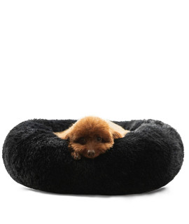 HACHIKITTY Dog Beds Calming Donut Cuddler, Puppy Dog Beds Medium Dogs, Fluffy Dog Calming Beds Large,24''