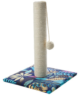 croci color Leafs - Scratching Post for Adult, Large and Small cats, Mat with Tree and Rope with cat calming Toy Ball, cardboard Scratcher, Accessories and games for Pets at Home,42cm - con Palla