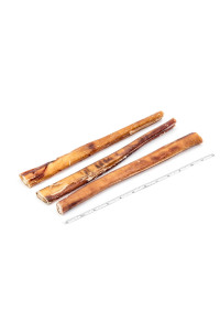 Devil Dog Pet Co Premium Bully Sticks for Dogs Pizzle Dog Chews - from 100% Grass-Fed, Free-Range Cattle - USA Veteran Owned (Jumbo, 12 Inch - 3 Pack)