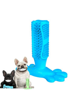 CHPOO Dog Chew Toothbrush Teeth Stick Toothbrush Cleaning Toys Pet Dental Oral Care Natural Rubber Bite Resistant Chew Dog Toys (M, 1-Blue M)