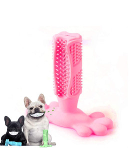 CHPOO Dog Chew Toothbrush Teeth Stick Toothbrush Cleaning Toys Pet Dental Oral Care Natural Rubber Bite Resistant Chew Dog Toys (M, 3-Pink M)