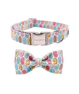 Unique Style Paws Dog Collar with Bow, Bowtie Dog Collar Adjustable Collars for Small Medium Large Dogs and Cats