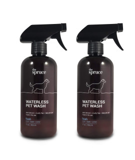 The Spruce Waterless Pet Wash, No Rinse Moisturizing Shampoo for?ets? Daily Pet Care - Cleaning, Cleansing, and Conditioning for Dogs, Puppies, and Cats - Fresh, 17oz, 2 Pack