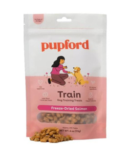 Pupford Freeze Dried Dog Treats, 475+ &, Low Calorie, Vet Approved, All Natural, Healthy Puppy Training Treats for Small to Large Dogs (Salmon)