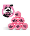 The Little Dog's Balls, Dog Tennis Balls, 6-Pack Pink, 1.9 Inches Diameter Dog Toy, Strong Dog & Puppy Ball for Training, Play, Exercise & Fetch