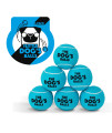 The Little Dog's Balls, Dog Tennis Balls, 6-Pack Blue, 1.9 Inches Diameter Dog Toy, Strong Dog & Puppy Ball for Training, Play, Exercise & Fetch