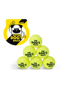 The Little Dog's Balls, Dog Tennis Balls, 6-Pack Yellow, 1.9 inches Diameter, Dog Toy, Strong Dog & Puppy Ball for Training, Play, Exercise & Fetch