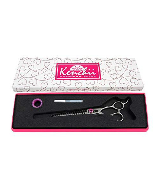 Kenchii Dog Grooming Scissors 17 Tooth Dog Grooming Thinning Shears Thinning Shears For All Dog Breeds Pet Hair Blending Scissor Pet Grooming Accessories Love Collection
