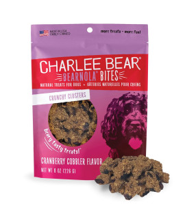 Charlee Bear Bearnola Bites Dog Treats, Cranberry Cobbler Flavor, 8oz