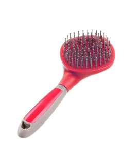 BOTH WINNERS Mane and Tail Brush for Horses and Dogs with Soft Touch Grip (RED)