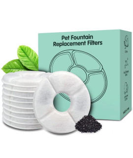 Noodoky 10-Pack Replacement Filters for Cat Water Fountain Pet Water Fountain Filters Activated Carbon Filters for 81oz/2.4L Pet Fountain Not for Catit
