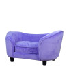 Getifun Pet Bed Sofa, Velvet Couch with Removeable Washable Cushion for Small Dog Cat (Purple)