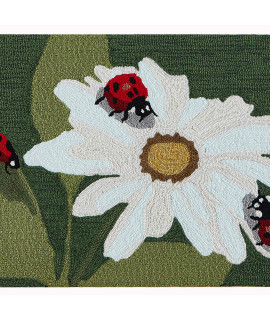 Liora Manne Frontporch Ladybugs IndoorOutdoor Rug green 30X48, FTP34452806