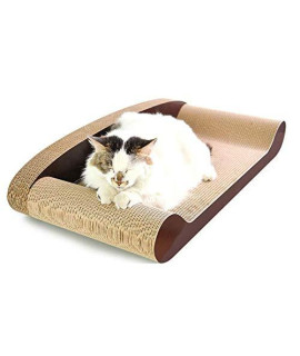 ZHAS Sofa cat Scratcher cardboard cat Bed grinding Paw Toycorrugated Paper cat Scratching Board Pad cat Scratch Lounge (color : Brown Size : L)
