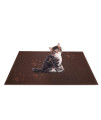 ANDALUS Premium Cat Litter Mat Pack of 1-100% Waterproof with Non-Slip Backing of Litter Box Mat - Soft on Kitty Paws & Easy to Clean Cat Mats for Litter - Brown, Small (15.75 X 11.75)