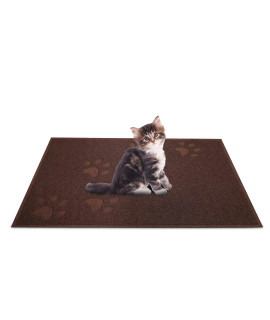 ANDALUS Premium Cat Litter Mat Pack of 1-100% Waterproof with Non-Slip Backing of Litter Box Mat - Soft on Kitty Paws & Easy to Clean Cat Mats for Litter - Brown, Small (15.75 X 11.75)