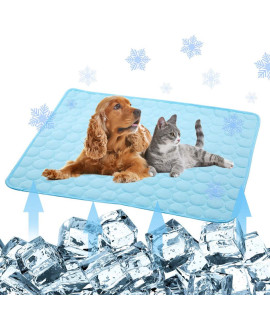 Pet Cooling Mat for Dogs Cats-Ice Silk Dog Cooling Mats, Summer Dog Cooling Pads, Dog Crate Mat Cat Cooling Mat, Portable & Washable Pet Cooling Blanket for Kennel/Sofa/Bed/Floor/Car Seats