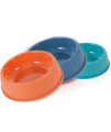 BOCHO Plastic Dog Bowls,Food Dishes & Water Bowl for Dogs, Cats or Other Small Animals-Color Set (Footprint Colors, Medium)