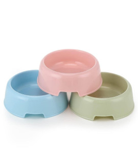 BOCHO Plastic Dog Bowls,Food Dishes & Water Bowl for Dogs, Cats or Other Small Animals-Color Set (Candy Colors, Small)