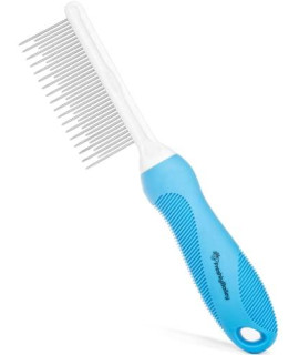 Dog & Cat Combs For Grooming Long Haired Cats & Dogs - Top Pet Detangler Brush For Long & Curly Hair - Comb Removes & Prevents Matted Fur - Perfect For Goldendoodle, Poodle Mixes, and Cat Undercoat