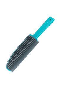 Beldray LA071590EU Plus+ TPR Upholstery Brush Rubber Bristles capture Dust and Dirt Ideal for Homes with Pets Turquoisegrey, 25 x 5 x 3 cm