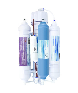geekpure 4 Stage Portable Aquarium Reverse Osmosis RO Drinking Water Filtration System 100 gPD - with Deionization DI Filter TDS to 0