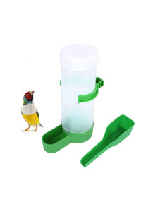 QX-Pet Supplies 2Pcs Automatic Bird Feeder Bird Waterer & Feeder Parakeet Hanging Food Dispenser Bird Cage Accessories for Parrots Budgie, Cockatiel, Lovebirds (150 ml / 5.1 oz)