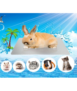 Comtim Rabbits Cooling Mat, Self Cooling Mat Pad for Hamster Guinea Pig Chinchilla Bunny Kitten Cat and Other Small Animals, Pet Cool Plate Ice Bed, Rapid Cooling - Perfect for Hot Summer Weather, L