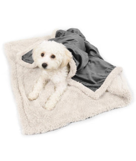 Kritter Planet Puppy Blanket, Super Soft Sherpa Dog Blankets and Throws Cat Fleece Sleeping Mat for Pet Small Animals 45x30 Grey