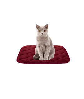 furrybaby Dog Bed Mat Soft Crate Mat with Anti-Slip Bottom Machine Washable Pet Mattress for Dog Sleeping (XS 22x13'', Red Mat)