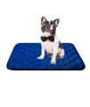 furrybaby Dog Bed Mat Soft Crate Mat with Anti-Slip Bottom Machine Washable Pet Mattress for Dog Sleeping (M 30x19'', Navy Mat)