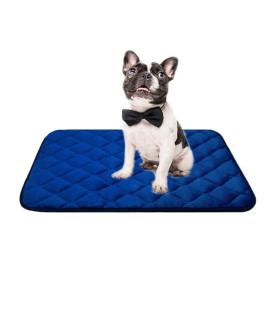 furrybaby Dog Bed Mat Soft Crate Mat with Anti-Slip Bottom Machine Washable Pet Mattress for Dog Sleeping (M 30x19'', Navy Mat)