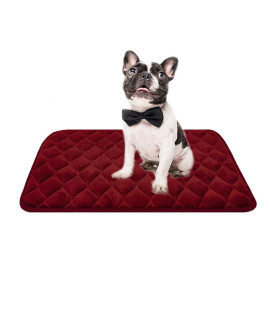 furrybaby Dog Bed Mat Soft Crate Mat with Anti-Slip Bottom Machine Washable Pet Mattress for Dog Sleeping (M 30x19'', Red Mat)