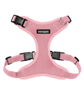 Voyager Step-in Lock Pet Harness - All Weather Mesh, Adjustable Step in Harness for Cats and Dogs by Best Pet Supplies - Pink, M