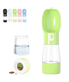 Misthis Portable Dog Water Bottle - Multifunctional Outdoor Pet Dispenser for Walking Traveling Hiking Dog&Cat Drinking Bottle and Dish Bowl -Green