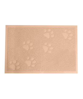 Darkyazi Cat Litter Box Mat for Floor Litter Trapping Mat Non-Slip Backing, Scatter Control, Easy Clean, Water Resistant, Soft on Paws (23.5 x 15.75,Beige)