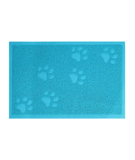 Darkyazi Cat Litter Box Mat for Floor Litter Trapping Mat Non-Slip Backing, Scatter Control, Easy Clean, Water Resistant, Soft on Paws (23.5 x 15.75,Lake Blue)