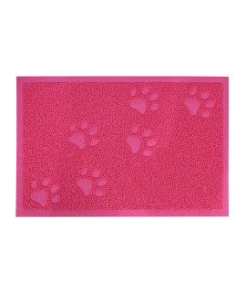 Darkyazi Cat Litter Box Mat for Floor Litter Trapping Mat Non-Slip Backing, Scatter Control, Easy Clean, Water Resistant, Soft on Paws (23.5 x 15.75,Rose red)