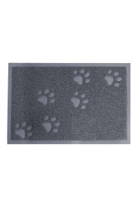 Darkyazi Cat Litter Box Mat for Floor Litter Trapping Mat Non-Slip Backing, Scatter Control, Easy Clean, Water Resistant, Soft on Paws (23.5 x 15.75,Grey)