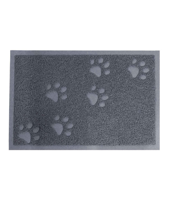 Darkyazi Cat Litter Box Mat for Floor Litter Trapping Mat Non-Slip Backing, Scatter Control, Easy Clean, Water Resistant, Soft on Paws (23.5 x 15.75,Grey)