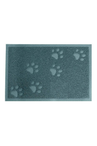 Darkyazi Cat Litter Box Mat for Floor Litter Trapping Mat Non-Slip Backing, Scatter Control, Easy Clean, Water Resistant, Soft on Paws (15.75 x 11.75,Silver Blue)