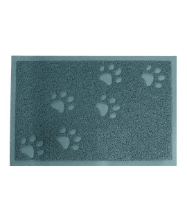 Darkyazi Cat Litter Box Mat for Floor Litter Trapping Mat Non-Slip Backing, Scatter Control, Easy Clean, Water Resistant, Soft on Paws (23.5 x 15.75,Silver Blue)