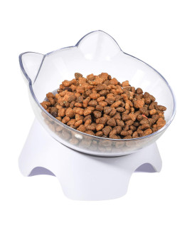 MILIFUN Anti Spill Tilted Cat Food Bowls, Whisker Fatigue Elevated Bowls Set for Cat and Puppy, Cat Bowl Holds About 1 Cup of Pet Food