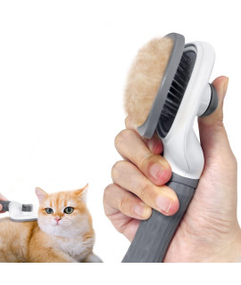 Cat Brush, ELS PET Self Cleaning Dog Brush for Shedding, Dog Grooming Brush Removes Loose Undercoat, Dog Comb with Massage Particles, Cat Dog Hair Brush for Long Haired & Short Haired Dogs, Cats
