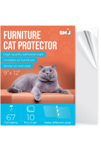 SMIJ Pet Couch Protector, Clear Pet Cat Dog Claw Guards Self-Adhesive Pads, Discreet Cat Scratch Furniture Protector Pad Deterrent,Cover to Protect The Upholstery, Door, Walls,Mattress,Car Seat