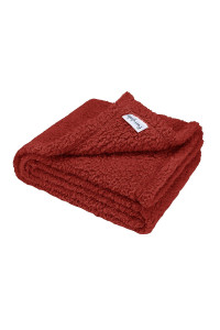 furrybaby Fleece Dog Blankets for Dog cat and Puppy Warm cozy Sherpa Dog Throw (32 * 40) Machine Washable Pet Blanket(Medium, Red Blanket)