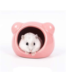 gutongyuan Mini Hamsters House Pet Hideout Hut Cave,Small Animal Ceramic Critter Bath Toy, Ideal for Dwarf Hamsters and Gerbils