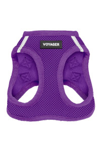 Voyager Step-in Air Dog Harness - All Weather Mesh Step in Vest Harness for Small and Medium Dogs and Cats by Best Pet Supplies - Harness (Purple), XXXS (Chest: 9.5-10.5 * Fit Cats)